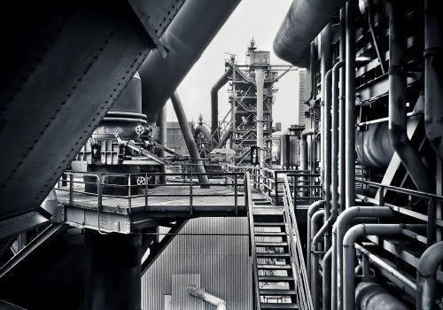 black-and-white-factory-industrial-plant-415945